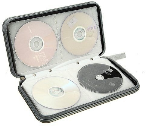 Gadget Hoppa 80 Capacity CD DVD Case Wallet Cover Carry Case Portable Storage Organiser Bag – BLACK