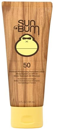 Sun Bum Original SPF 50 Sunscreen Body Lotion - Broad Spectrum Moisturizing Sunscreen with Vitamin E - Hawaii 104 Act Compliant (Made without Octinoxate & Oxybenzone) - Travel Size - 3 oz