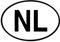 2 x Aufkleber NL, Niederlande, oval, Ländercode, für Auto und Motorrad