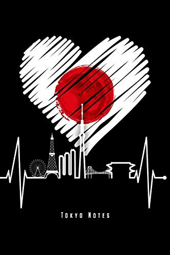 Tokyo Notes: Tokyo Skyline Heartbeat Notebook Japan Journal Diary Planner (Dot Grid Paper, 120 Pages, 6 x 9) Perfect Gift For Japanese Travelers Souvenir Lovers Fans