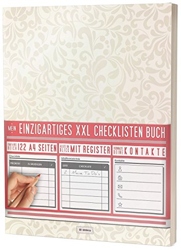 Mein Einzigartiges XXL Checklistenbuch: 122 A4-Seiten, Softcover, Register uvm. / Für To Do's und Listen / PR501 „Royal Pattern“