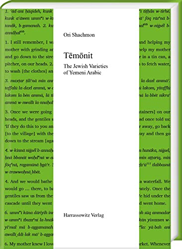 Tēmōnit: The Jewish Varieties of Yemeni Arabic (Semitica Viva)
