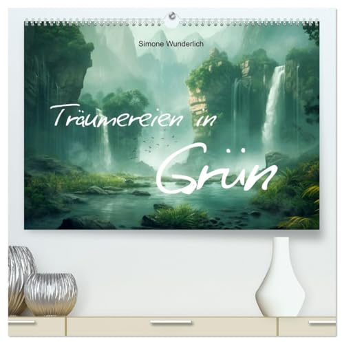Träumereien in Grün (hochwertiger Premium Wandkalender 2026 DIN A2 quer), Kunstdruck in Hochglanz: Bezaubernde Fantasylandschaften (CALVENDO Natur)