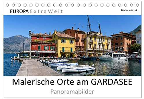 Malerische Orte am GARDASEE - Panoramabilder (Tischkalender 2026 DIN A5 quer), CALVENDO Monatskalender: Bardolino, Limone, Malcesine und Sirmione - ... seinen ganz eigenen Charme (CALVENDO Orte)