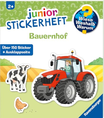 Wieso? Weshalb? Warum? junior-Stickerheft - Bauernhof (ab 2 Jahre – mit über 150 Stickern und Ausklappseite)