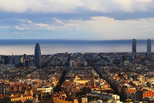 hansepuzzle 13899 - Barcelona Puzzle 2000 Teile - Reisen Motiv mit hochwertiger Aufbewahrung: Kartonbox und wiederverschließbarem Beutel - Format 90 × 60 cm