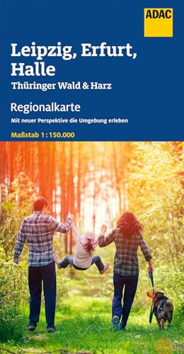ADAC Regionalkarte 09 Leipzig, Erfurt, Halle 1:150.000: Thüringer Wald, Harz - Straßenkarte und Autokarte