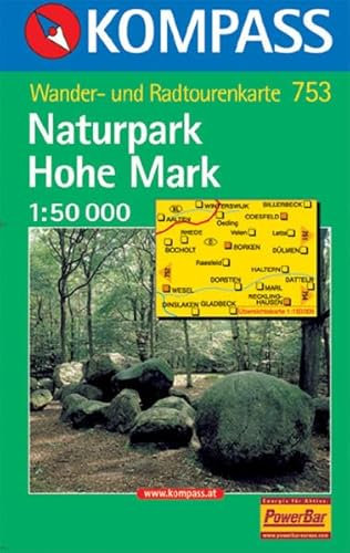 Kompass Karten, Naturpark Hohe Mark: Mit Radwegen. 1:50000 (KOMPASS Wanderkarte)