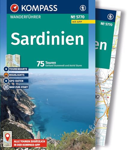 KOMPASS Wanderführer Sardinien, 75 Touren mit Extra-Tourenkarte: mit Touren und GPS-Daten in der KOMPASS-App