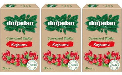 Dogadan Rosehip Fruit Tea, Kusburnu Meyve Cay 20 Tea Bags