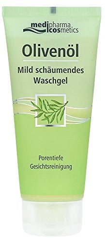 Olivenöl mild schäumendes Waschgel | Porentiefe Gesichtsreinigung | Mit hautpflegenden Essenzen | Für trockene und sensible Haut geeignet | 100 ml