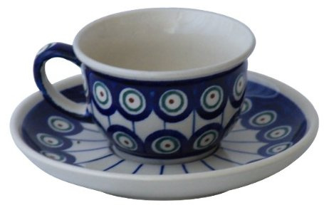 Original Bunzlauer Keramik Espressotasse mit Untertasse 0,11 Liter im Dekor 8