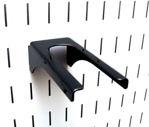 Commande murale Pegboard 1–1/10,2 cm Poignée Pegboard support Douille de guidage en métal Pegboard Crochet 2in x 5in noir