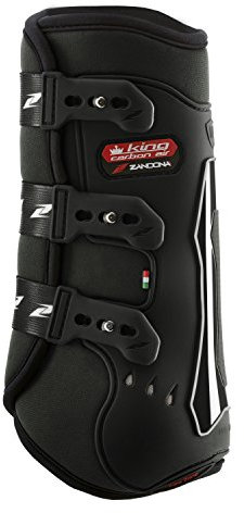 Zandonà King Carbon Air Schutzgamasche für das hintere Pferd, Schwarz, M