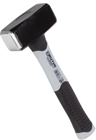 RUTHE 3010028119 - Maceta de albañil cuadrada DIN 6475 con mango de fibra de vidrio (1000 g)