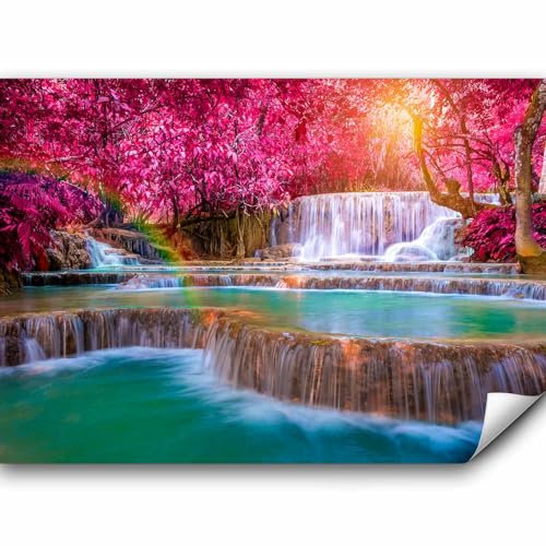 murando Fotomurales 400x280 cm XXL Papel pintado tejido no tejido Decoración de Pared decorativos Murales moderna de Diseno Fotográfico Paisaje Cascada Naturaleza c-B-0128-a-a