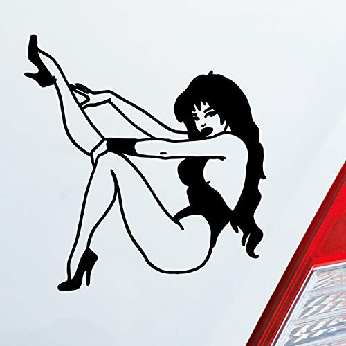 Hellweg Druckerei Frau Pin Up Girl Vintage Sexy Auto Aufkleber Sticker Heckscheibenaufkleber