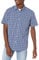 Amazon Essentials Chemise en Popeline à Manches Courtes Coupe Régulière Homme, Bleu Marine Écossais, XXL