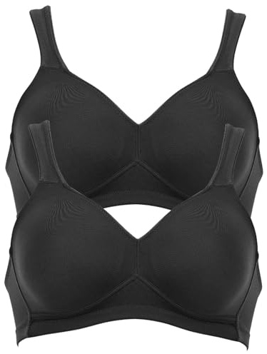 Anita 2er Sparpack BH ohne Bügel Twin 5493 Gr. 95E in 1xschwarz 1xschwarz