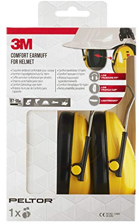 3M Peltor H510P3EC1 Komfort-Kapselgehörschutz für Helm, Gelb