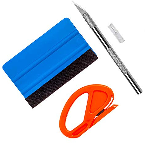 Ewrap Vinyl Wrap Install Tool Window Film Tint Application Kit Craft Tool Wallpaper Tool with Vinyl Squeegee, Trimming Tool for Film Wrapping, Craft Works, Window Tinting