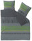 CelinaTex Touchme Biber Bettwäsche 200 x 200 cm 3teilig Baumwolle Bettbezug, Set, Bettgarnitur für Sommer und Winter, ganzjährig, pflegeleicht, Anni grau schwarz grün