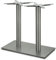 Dublino Doppel-Tischgestell Tischbein Edelstahl | Premium | PD7091inox | INOX | Esstisch | Höhe 73 cm | 31 kg | Bodenplatte 75x40 cm | max. Tischplattengröße 160x80 cm