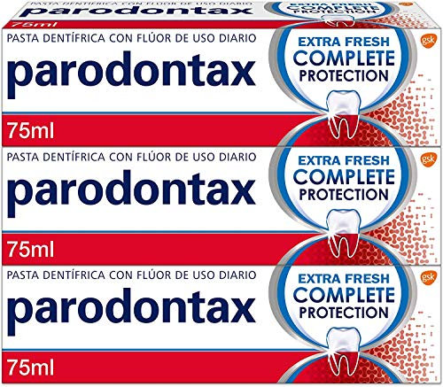 Parodontax Complete Protection Extra Fresh, Zahnpasta mit Fluor, hilft Zahnfleischbluten zu stoppen und zu verhindern, 3 Stück x 75 ml