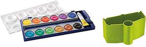 Deckfarbkasten K12 + grüne Wasserbox