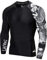 LAFROI - Maglia Protettiva Rash Guard da Uomo, a Maniche Lunghe, con UPF 50+, a Compressione, CLYYB, Asym Dragon,3XL