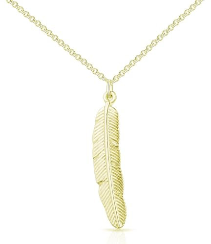 Philip Jones Gold Plated Feather Necklace