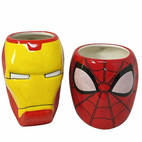 MUNTRADE Pack 2 Tazas Spiderman 400 ml 300 ml