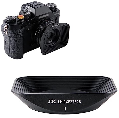 JJC LH-XF27 - Paraluce per fotocamera Fujifilm XF 27 mm f/2.8 R WR su fotocamera DSLR Fuji X-S10, X-T4, X-T2, X-T3, X-T20, X-T30, sostituisce il paraluce Fujifilm LH-XF27