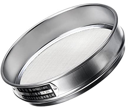 1PC Aperture Lab Standard Sifters Shakers Soil Sieve 1-2.5mm Analysis Test Sieve Garden Riddle Sieve Mesh 20cm (Color : 18#(1mm))