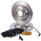 BESTPRICE BESTPRICE Bremsenset Hinterachse inkl. Bremsscheiben Ø 300 mm Voll + Bremsbeläge hinten + Verschleißkontakt