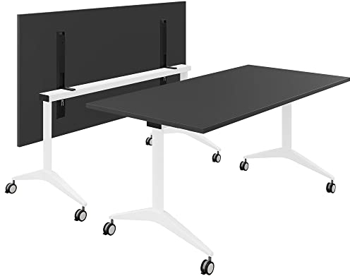 Weber Büro Besprechungstisch Savio 160 x 80 cm | Klappbar | Rollbar | Klapptisch | Anthrazit