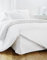 Cache-Sommier 200x200 Blanc – 4 Volants de 30 cm pour Lit 200 x 200 avec Sommier – Jupe de Lit 200x200 Fabriqué en Europe – Protège Sommier 200 x 200 – Housse Sommier 200x200 – Dessus de Sommier