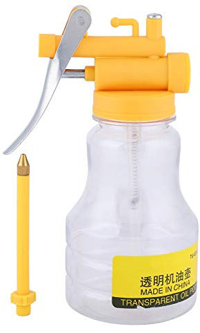 Pentola per olio per macchina Bottiglia per vasetto per olio in plastica trasparente TU-0280 Pentola per olio per macchina Spruzzatore per olio 350g Tubo rigido, utensili manuali e accessori