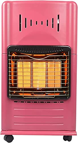 AAPIE Stufa a Gas per Interni Portatile Rosa con riscaldatore a Gas da Campeggio radiante Ribaltabile Riscaldamento a Gas per Interni con Regolazione a 3 velocità Backpacking