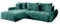 GRAINGOLD Ecksofa Decor L 280 x 190cm - Bequemes, Elegantes Schlafsofa mit Bettkasten, Kissen, Schlaffunktion - Wohnzimmer Sofa im modernen Stil - T30-Schaum, Steppungen, bequemer Schlaf