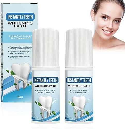 Peinture Dentaire, Nettoyage de l'haleine, soins bucco-dentaires, polissage des dents pour obtenir instantanément un sourire éclatant, 2pcs