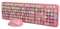 2,4 GHz Wireless 104 und Maus-Set Office Desktop Mofii Wireless Keyboard Key Keyboard Cute für Computer (Couleur Rose Mélangée) (Rosa Thema)