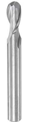 sourcing map Kugelnase Schaftfräser Schnellstahl 2 Flöten Spiral Upcut CNC Fräser für Edelstahl Holz 6mm Dmr. 12mm Schnittlänge 6mm Schaft