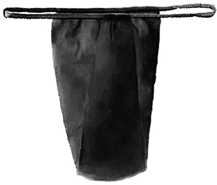 BNYTXV 100Pcs Disposable G-Strings, T-Back Women Spa T Thong Underwear, Disposable Thong Panties for Sun Bed Spray Tan Waxing Treatment(Black)