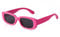 ADEWU Occhiali da sole sottili da donna e uomo, rettangolari, stile retrò, protezione UV, stile vintage, A-rosa