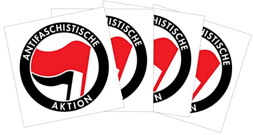 Antifaschistische Aktion Sticker Paket (30, 50, 100, 300 oder 500 Stück) 7,4cm x 7,4cm