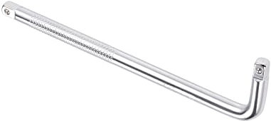 Kozelo Breaker Bar - [1/4 Inch Drive] L Shape Socket Wrench Extension for Car Mechanical Equipment Repair, CR-V Steel