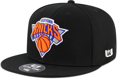 Ultra Game NBA Baseballkappe für Erwachsene, Twill Snapback New York Knicks, Schwarz
