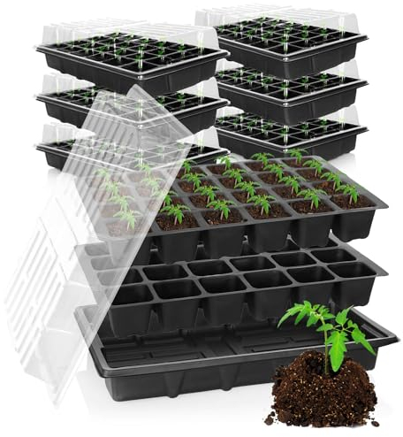 com-four® Juego de Cultivo de 24 Piezas, Juego con cubetas de Agua, Cubierta de Invernadero y bandejas para macetas para Cultivar Plantas de Interior (024 Piezas Set de Cultivo 38x25cm)