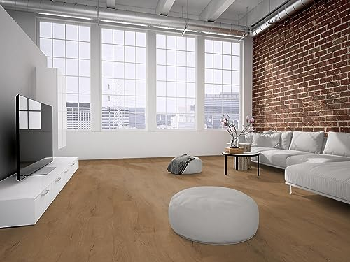 TRECOR® LVT Dryback Klebe Vinylboden wasserfest massiv Holzdekor - 2 mm Stark (Prestige Eiche Nature, Vinylboden 1 qm)